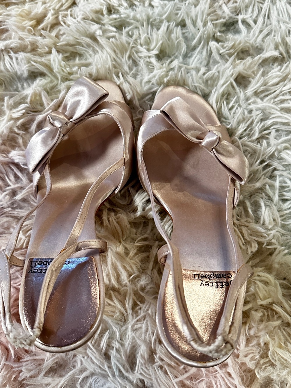Jeffrey Campbell Satin Bow Heel Sandals Size 8 - Picture 9 of 10